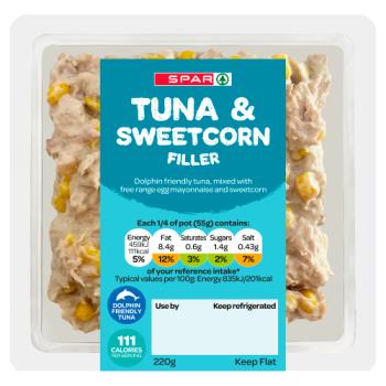 Spar Tuna & Sweetcorn Filler 220g