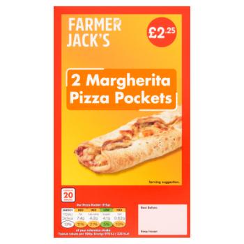Farmer Jack's 2 Margherita Pizza Pockets 240g