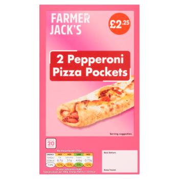 Farmer Jack's 2 Pepperoni Pizza Pockets 240g
