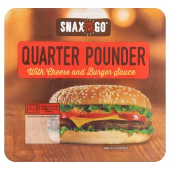 Snax On The Go Quarter Pounder With Cheese And Burger Sauce 205g