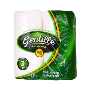 Gentille Kitchen Roll Better Than 3 Ply Twin Pack 2s 