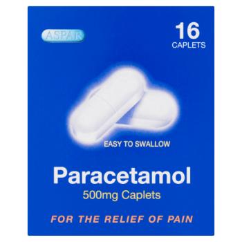 Aspar Paracetamol 500mg Caplets 16 Caplets