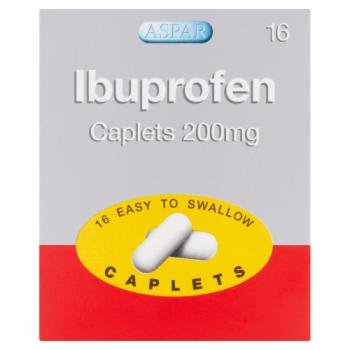 Aspar Ibuprofen Caplets 200mg 16 Caplets