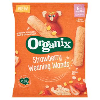 Organix Strawberry Weaning Wands 6+ Months 25g