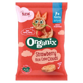 Organix Strawberry Rice Cake Clouds 7+ Months 40g