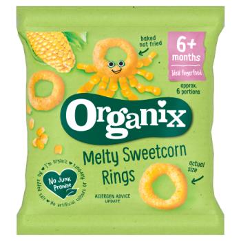 Organix Melty Sweetcorn Rings 6+ Months 20g