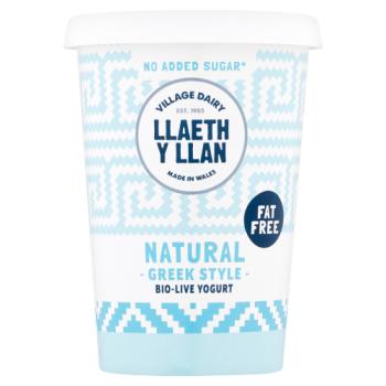 Village Dairy Llaeth y Llan Natural Greek Style Bio-Live Yogurt 450g