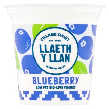 Village Dairy Llaeth y Llan Blueberry Low Fat Bio-Live Yogurt 125g
