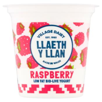 Village Dairy Llaeth y Llan Raspberry Low Fat Bio-Live Yogurt 125g