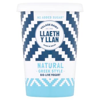 Village Dairy Llaeth y Llan Natural Greek Style Bio-Live Yogurt 450g