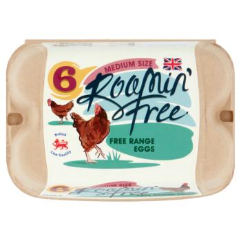 Roamin' Free 6 Medium Size Free Range Eggs