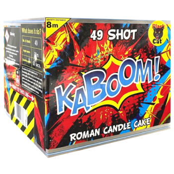 Black Cat Kaboom Roman Candle Cake 49 Shot