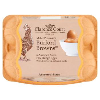 Clarence Court Mabel Pearman's Burford Browns 6 Assorted Sizes Free Range Eggs