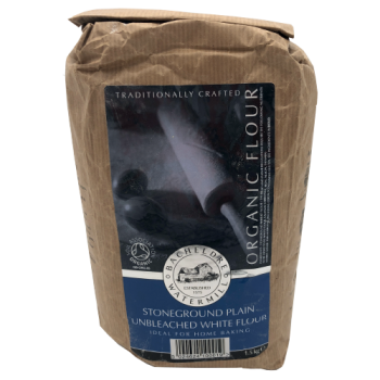 Bacheldre Watermill Organic Flour Stoneground Plain Unbleached White Flour 1.5kg