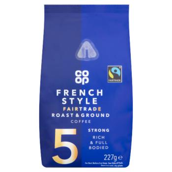Co-op Fairtrade French Style Roast & Ground Coffee 227g 