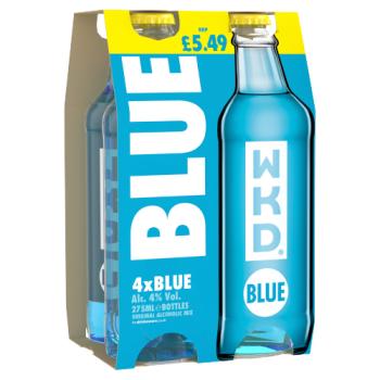 WKD Blue Original Alcoholic Mix 4 x 275ml