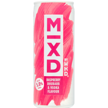 WKD Mxd Raspberry Rhubarb & Vodka Flavour Can 250ml 