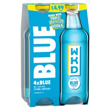WKD Original Blue Vodka Mix 4 x 275ml