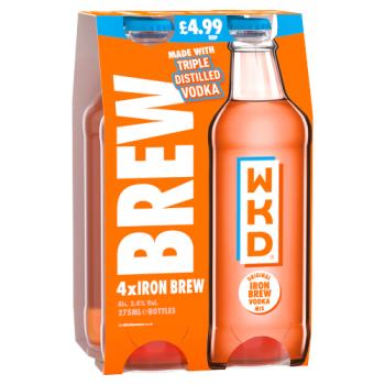 WKD Original Iron Brew Vodka Mix 4 x 275ml