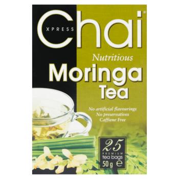 Chai Xpress Nutritious Moringa Tea 25 Premium Tea Bags 50g