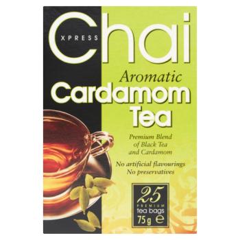 Chai Xpress Aromatic Cardamom Tea 25 Premium Tea Bags 75g