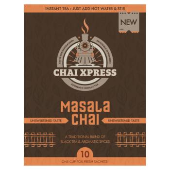 Chai Xpress Masala Chai Unsweetened Taste Instant Tea 10 Sachets 140g