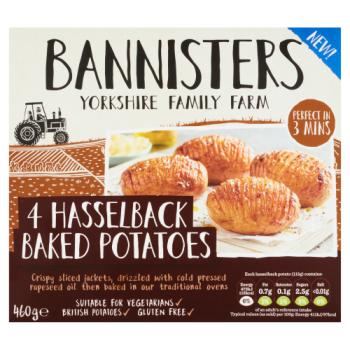 Bannisters Yorkshire Family Farm 4 Hasselback Baked Potatoes 460g