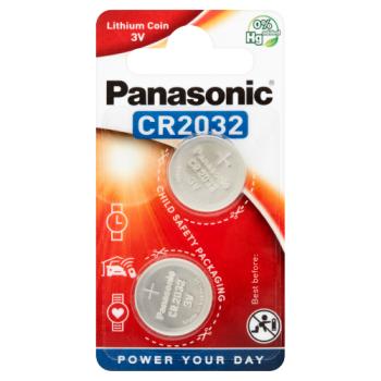 Panasonic Coin Lithium Battery CR-2032 2 Pack