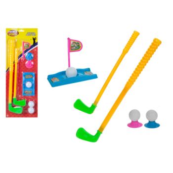 Premier Sports Junior 2x Club Golf Set with 3 Ball Hole/Tees/Flag