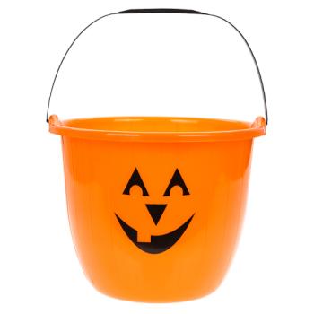 Jumbo Halloween Candy Bucket with Printing Orange Colour