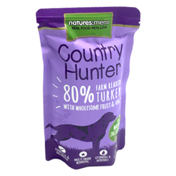 Natures Menu Country Hunter 80% Farm Reared Turkey with Wholesome Fruit & Veg Dog Food 