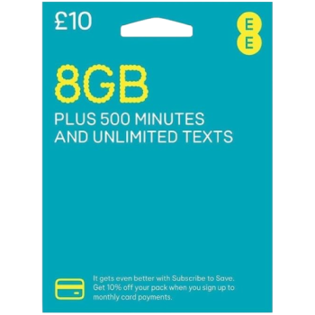 EE Pay As You Go 8GB SIM Card for £10 
