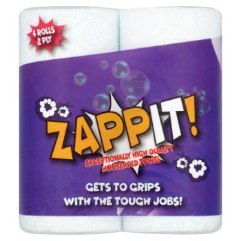 Zappit! 2 Ply Kitchen Towel 4 Rolls