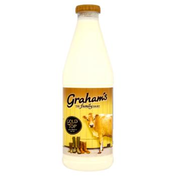 Graham's The Family Dairy Gold Top with Cream At The Top 1 Litre
