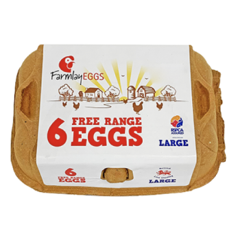 Farmlay Eggs Large Free Range Eggs 6pk 