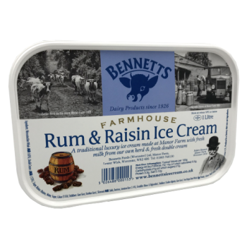 Bennetts Farmhouse Rum & Raisin Ice Cream 1L
