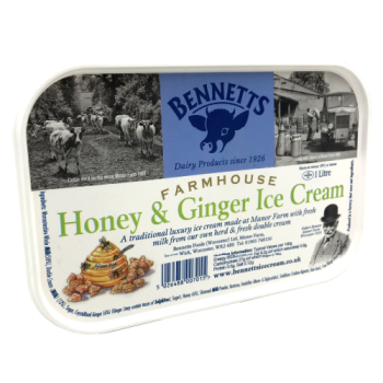 Bennetts Farmhouse Honey & Ginger Ice Cream 1L