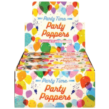 Party Time Party Poppers 12pk 