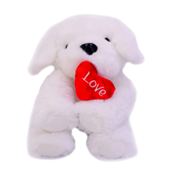 Keel Toys Bichon Frise with Red Love Heart 30cm 