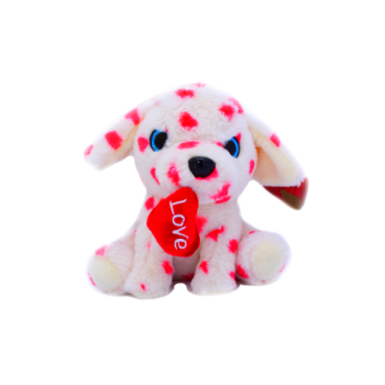 Keel Toys Heart Print Labrador with Red Love Heart 16cm 