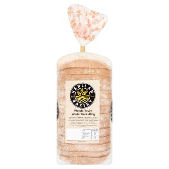Henllan Bakery Welsh Floury White Thick 400g