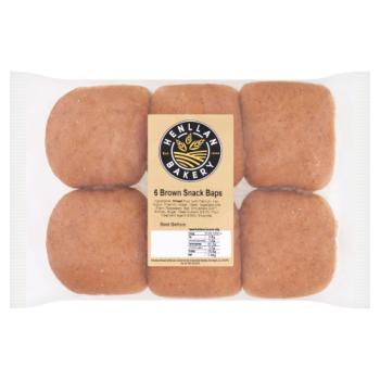 Henllan Bakery 6 Brown Snack Baps