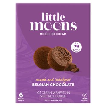 Little Moons Belgian Chocolate Mochi Ice Cream 6 x 32g (192g)