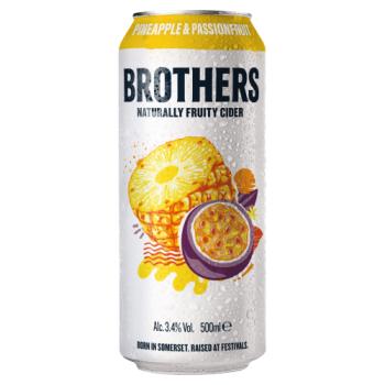 Brothers Pineapple & Passionfruit Naturally Fruity Cider 500ml