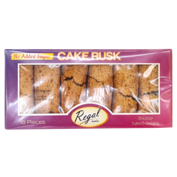 Regal Bakery Cake Rusk No Added Sugar 18s 