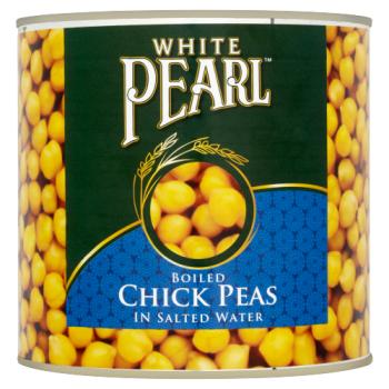 White Pearl Boiled Chick Peas in Salted Water 2.55kg
