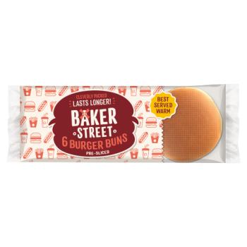 Baker Street 6 Pre-Sliced Burger Buns