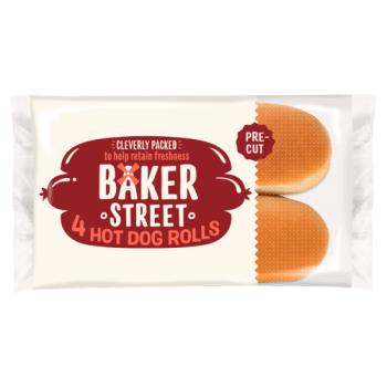 Baker Street Hot Dog Rolls 4pc