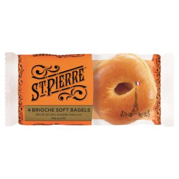 St Pierre 4 Brioche Soft Bagels