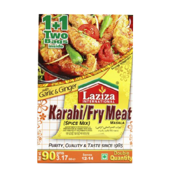 Laziza Karahi Fry Meat Masala with Garlic & Ginger Spice Mix 90g 